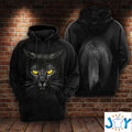 Angry Black Cat 3D All over Print Hoodies