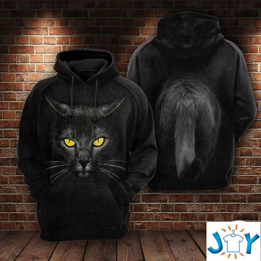 Angry Black Cat 3D All over Print Hoodies