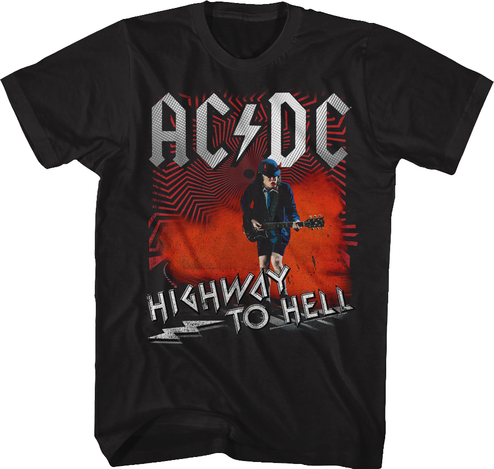 Angus Young Highway To Hell ACDC T-Shirt Hoodie, Sweatshirt | CiraTrend.com (Image 1)