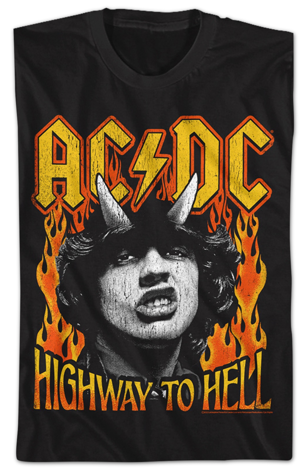 Angus Young Highway To Hell Flames ACDC Shirt Hoodie, Sweatshirt | CiraTrend.com (Image 2)