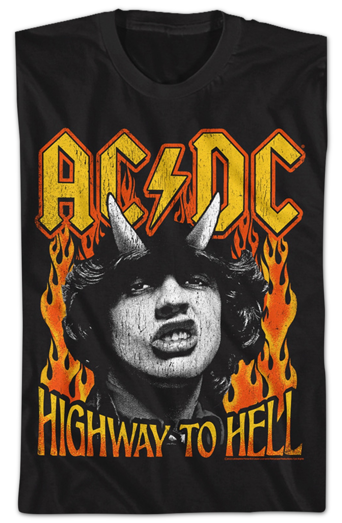 Angus Young Highway To Hell Flames ACDC Shirt Hoodie, Sweatshirt | CiraTrend.com (Image 2)