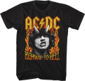 Angus Young Highway To Hell Flames ACDC Shirt Hoodie, Sweatshirt | CiraTrend.com (Image 1)