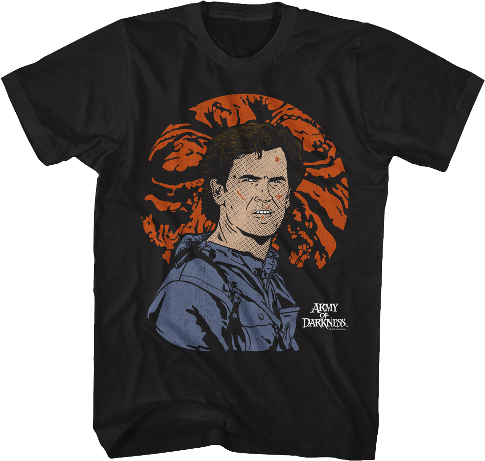 Illustrated Ash Williams Army of Darkness T-Shirt Hoodie, Sweatshirt | CiraTrend.com (Image 1)