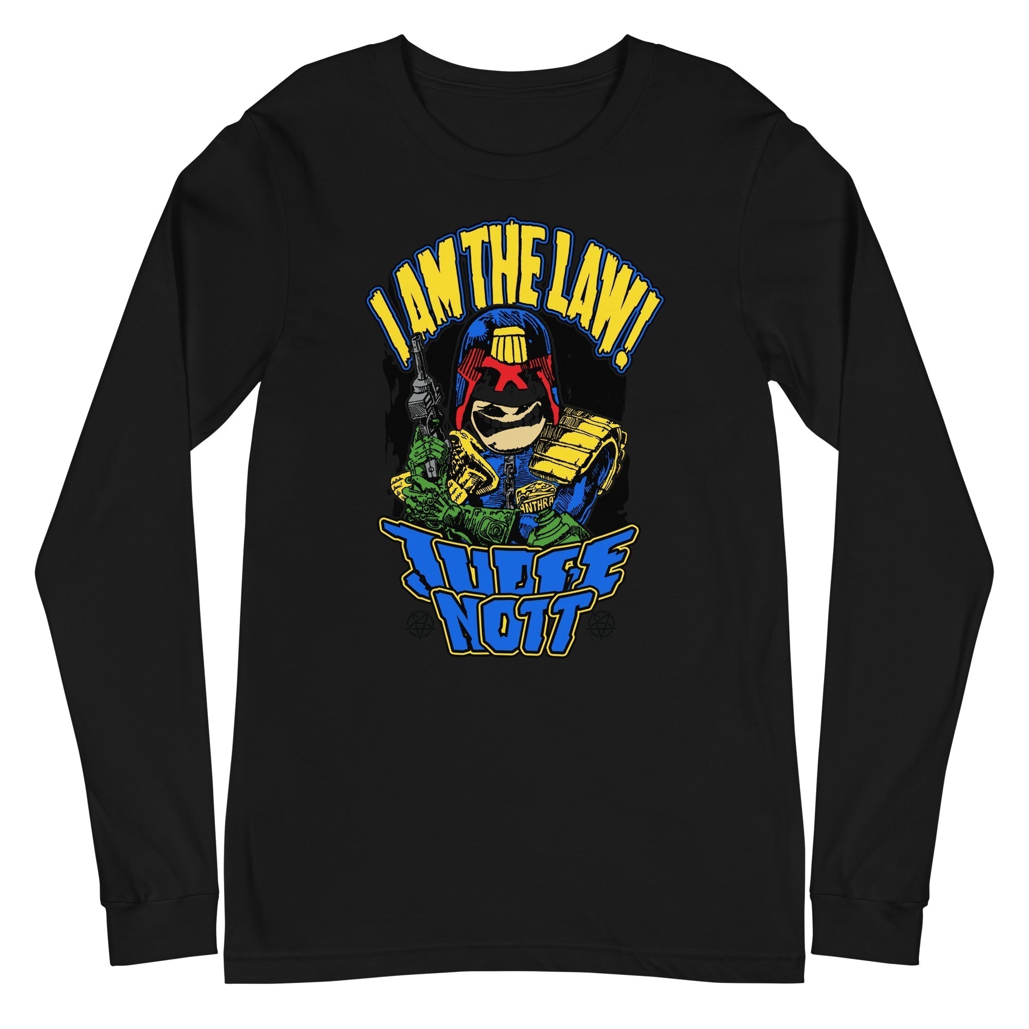 Anthrax I Am The Law Mens Long Sleeve T Shirt Black Hoodie, Sweatshirt | CiraTrend.com