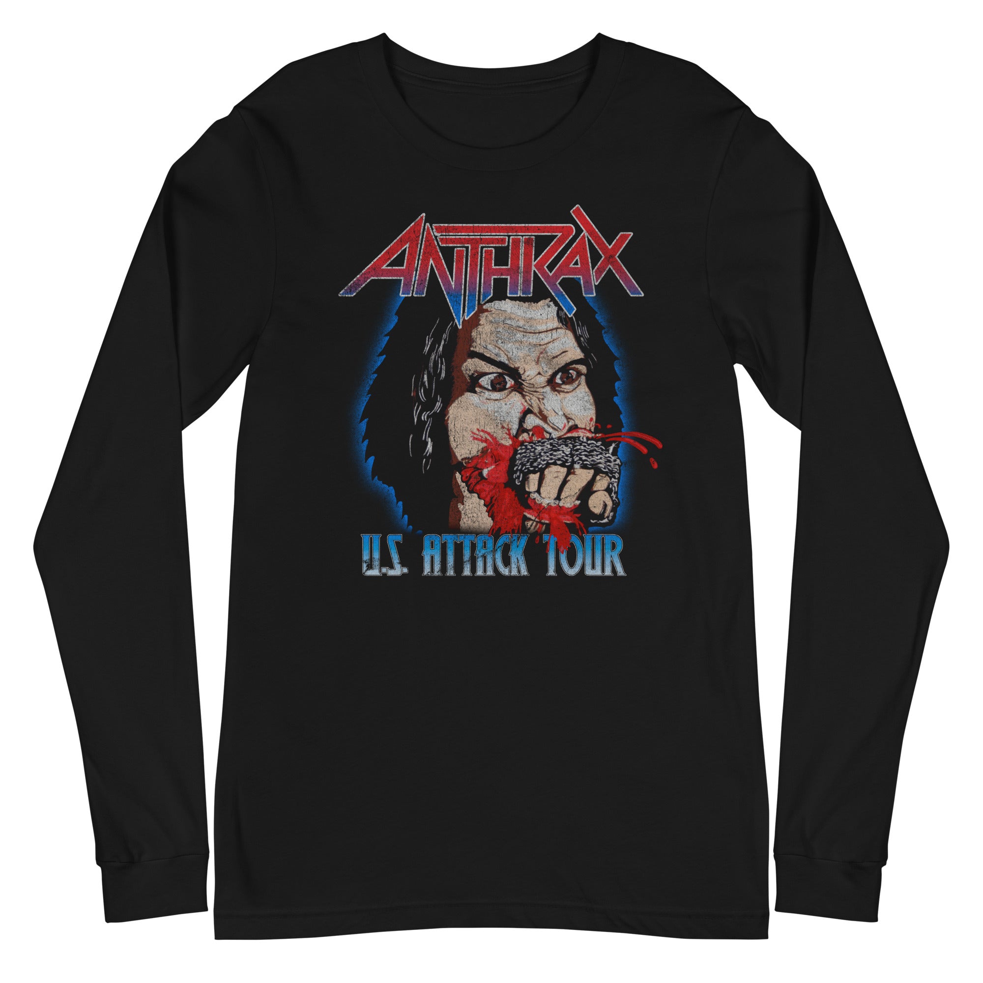 Anthrax US Attack Tour Mens Long Sleeve T Shirt Black Hoodie, Sweatshirt | CiraTrend.com