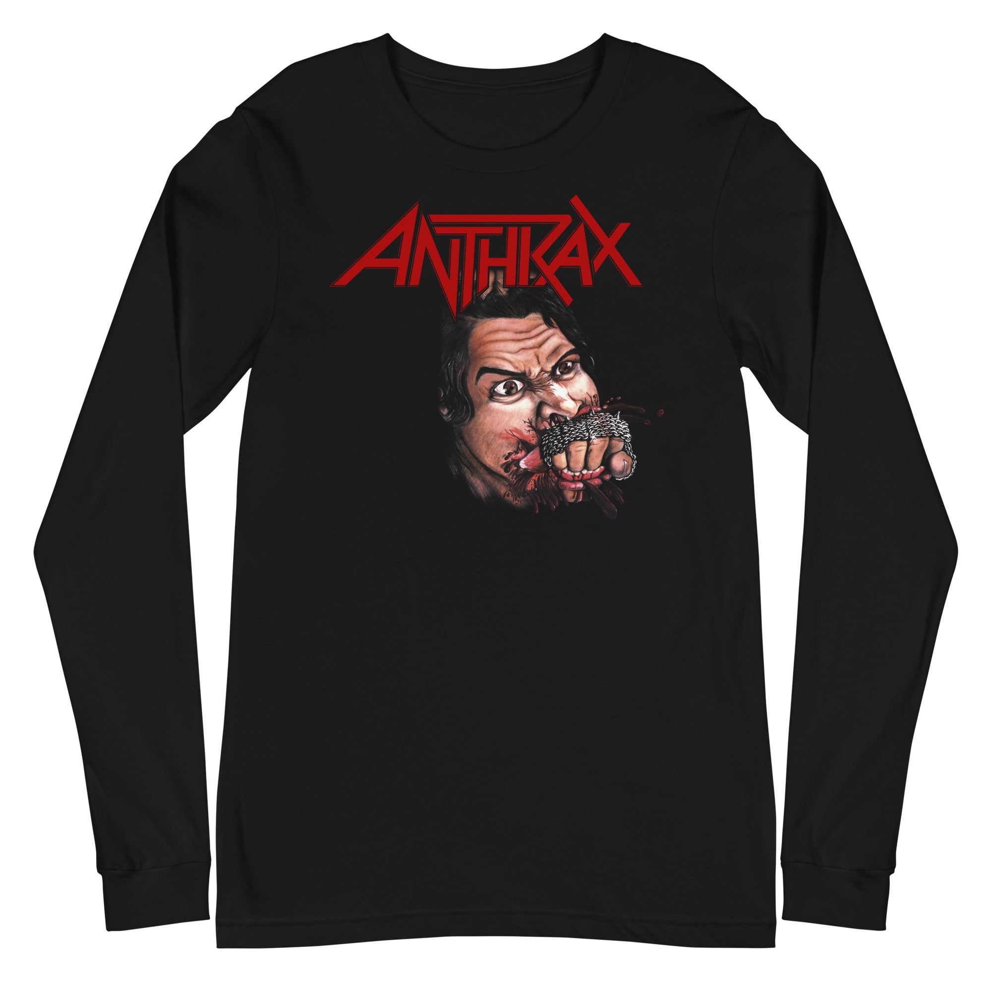 Anthrax Bite Your Hand Mens Long Sleeve T Shirt Black Hoodie, Sweatshirt | CiraTrend.com
