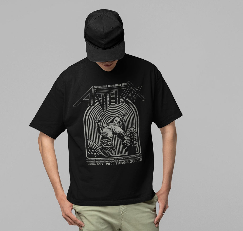 Anthrax 1986 Tour Jumbo Print Mens T Shirt Black Hoodie, Sweatshirt | CiraTrend.com (Image 2)