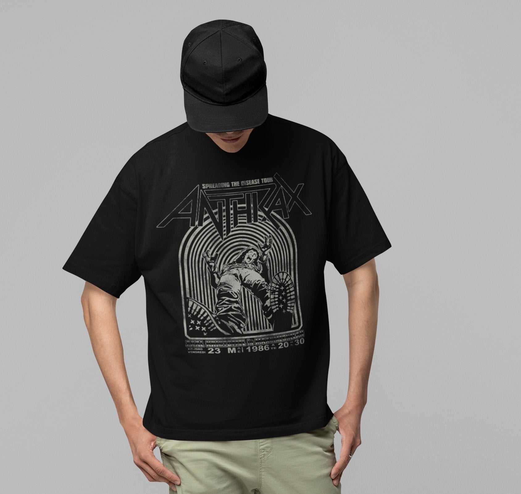 Anthrax 1986 Tour Jumbo Print Mens T Shirt Black Hoodie, Sweatshirt | CiraTrend.com (Image 2)
