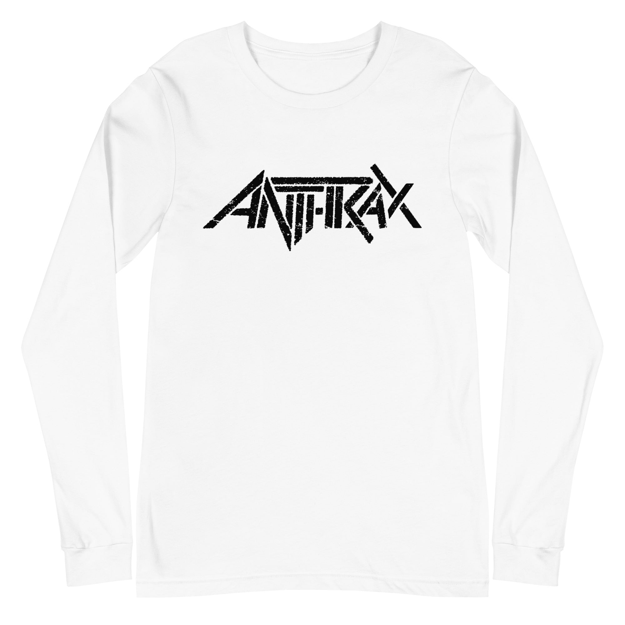 Anthrax Classic Logo Mens Long Sleeve T Shirt White Hoodie, Sweatshirt | CiraTrend.com