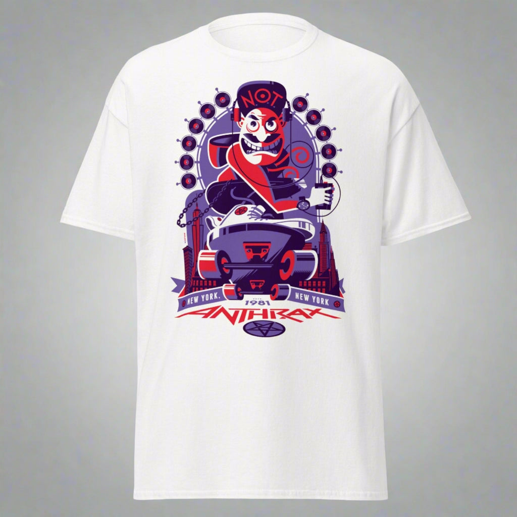 Anthrax New York 81 Tour Jumbo Print Mens T Shirt White Hoodie, Sweatshirt | CiraTrend.com (Image 1)