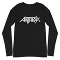 Anthrax White Classic Logo Mens Long Sleeve T Shirt Black Hoodie, Sweatshirt | CiraTrend.com