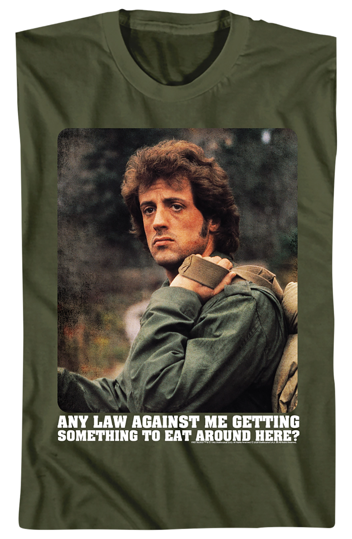 Any Law Against Me Getting Something To Eat Rambo T-Shirt Hoodie, Sweatshirt | CiraTrend.com (Image 2)