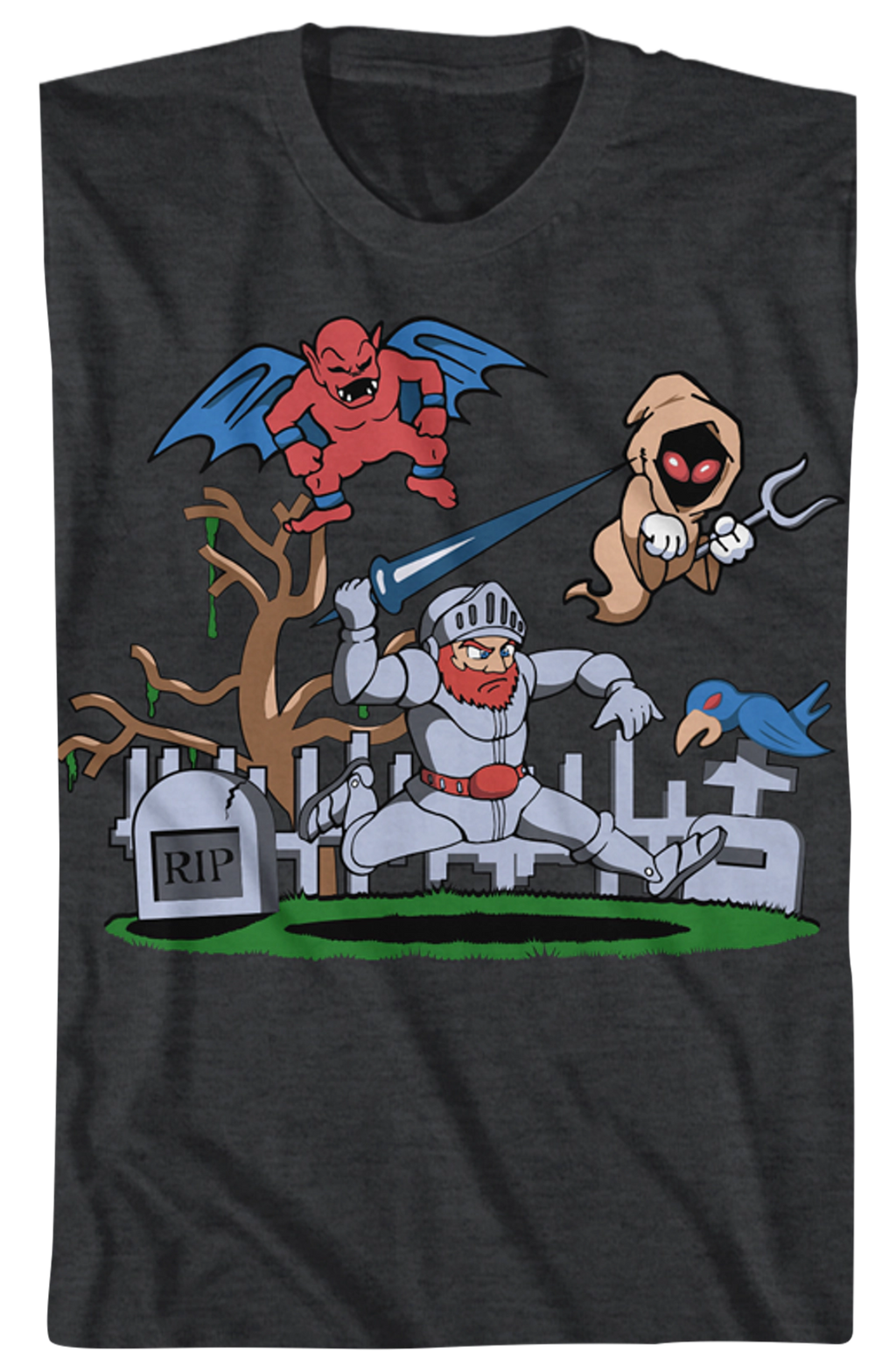Arthur vs The Undead Ghosts 'N Goblins T-Shirt Hoodie, Sweatshirt | CiraTrend.com (Image 2)