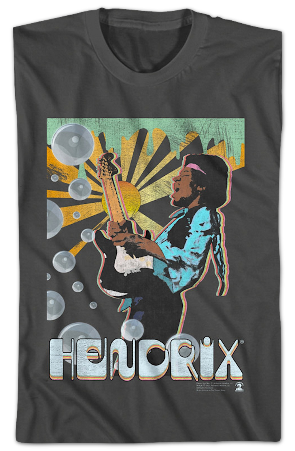 Artistic Bubbles Jimi Hendrix T-Shirt Hoodie, Sweatshirt | CiraTrend.com (Image 2)