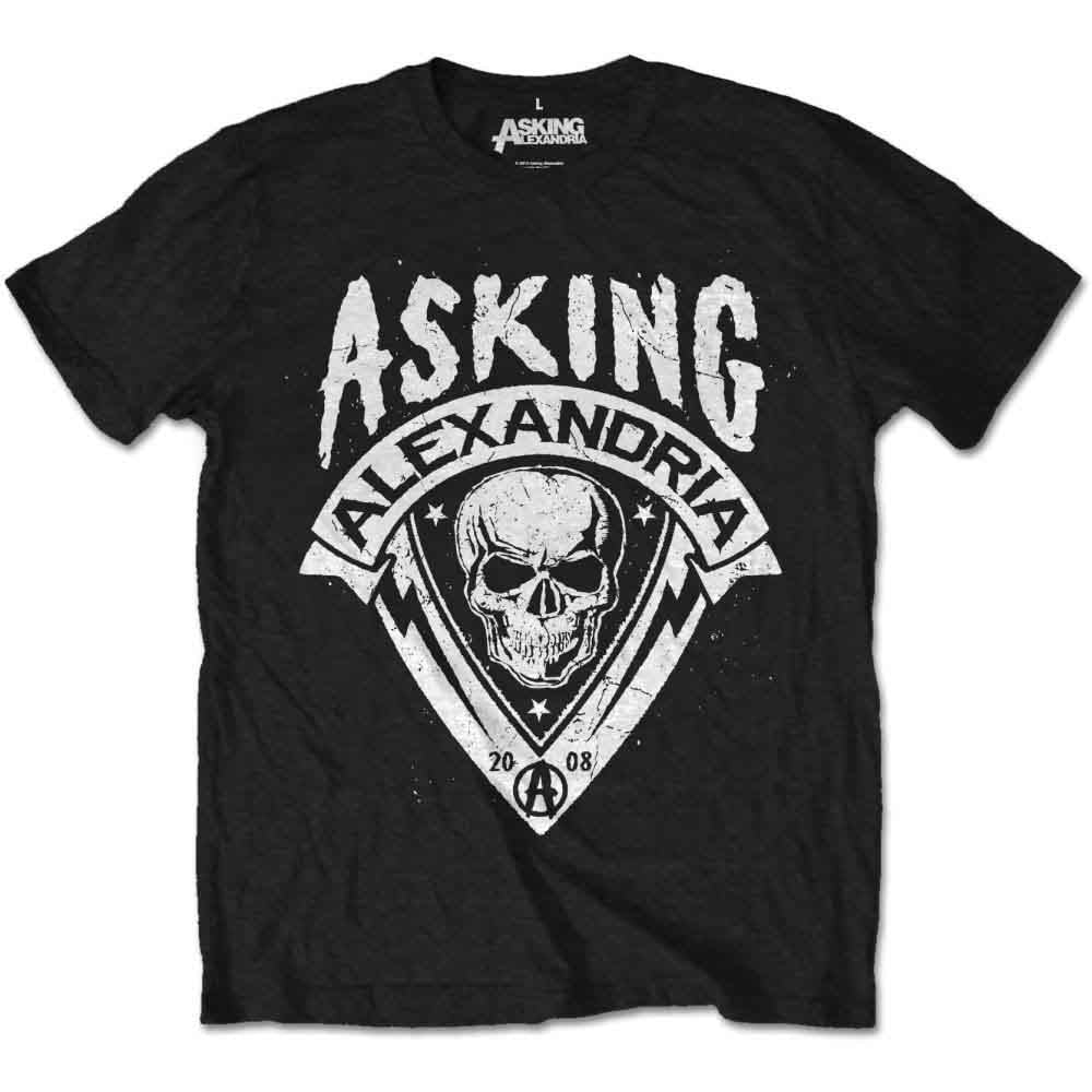 Asking Alexandria  Skull Shield T Shirt Black Hoodie, Sweatshirt | CiraTrend.com