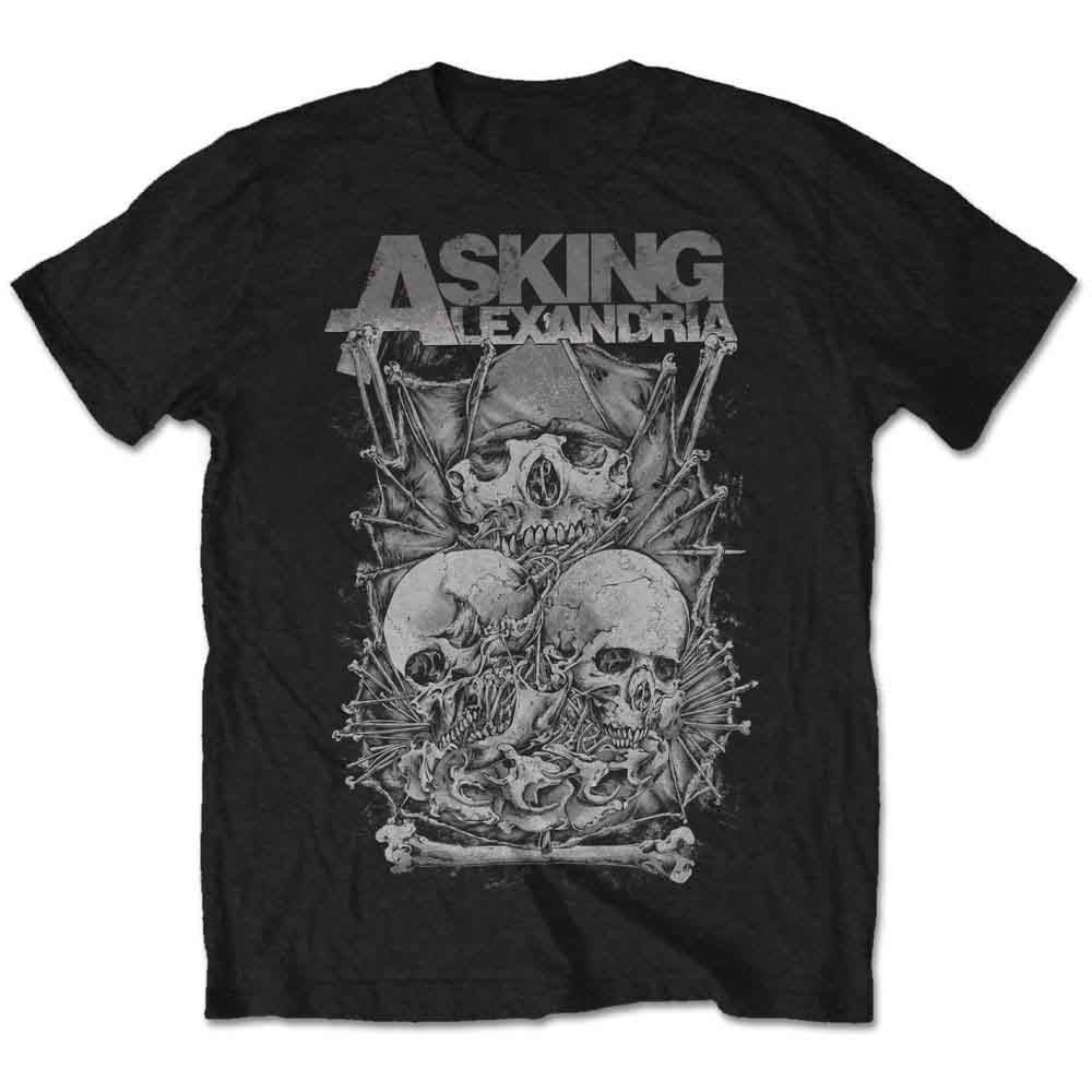 Asking Alexandria  Skull Stack T Shirt Black Hoodie, Sweatshirt | CiraTrend.com