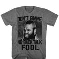 Mr. T Mens S/S T-Shirt - No Back Talk - Heather Graphite Heather Hoodie, Sweatshirt | CiraTrend.com