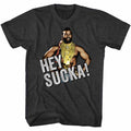 Mr. T Mens S/S T-Shirt - Hey Sucka - Heather Black Heather Hoodie, Sweatshirt | CiraTrend.com