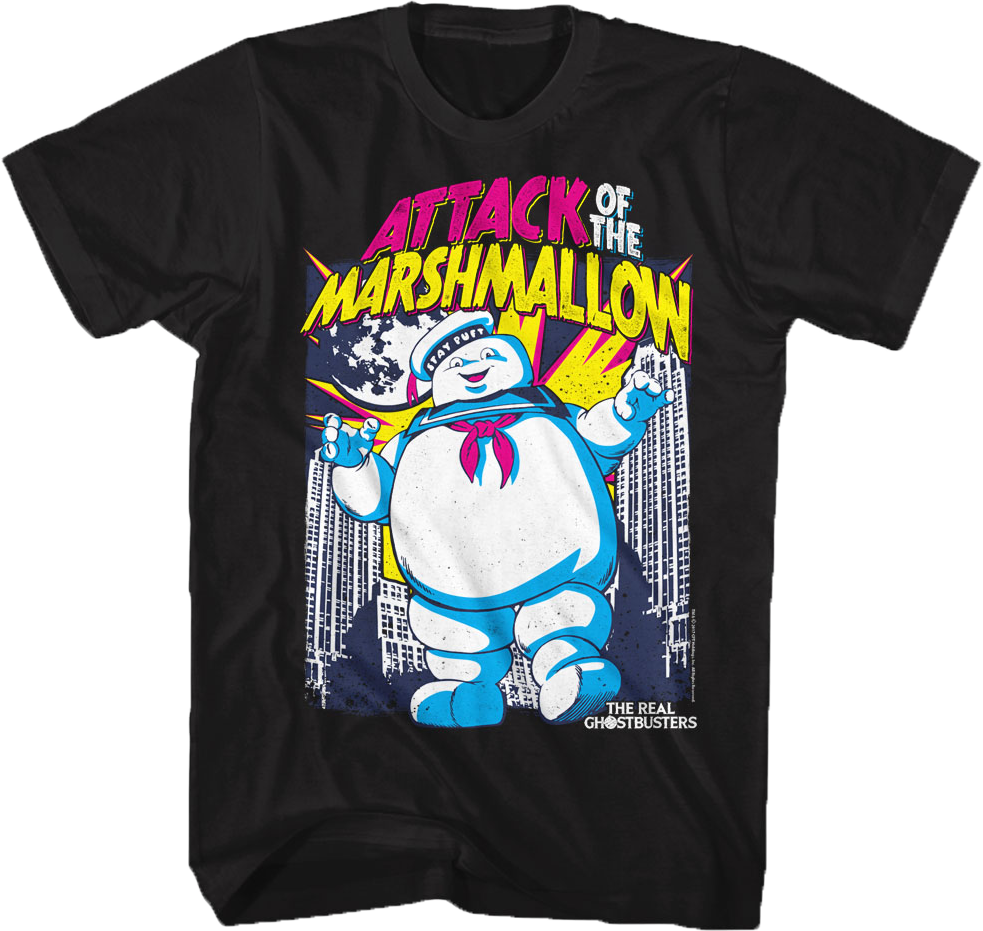 Attack of the Marshmallow Real Ghostbusters T-Shirt Hoodie, Sweatshirt | CiraTrend.com (Image 1)