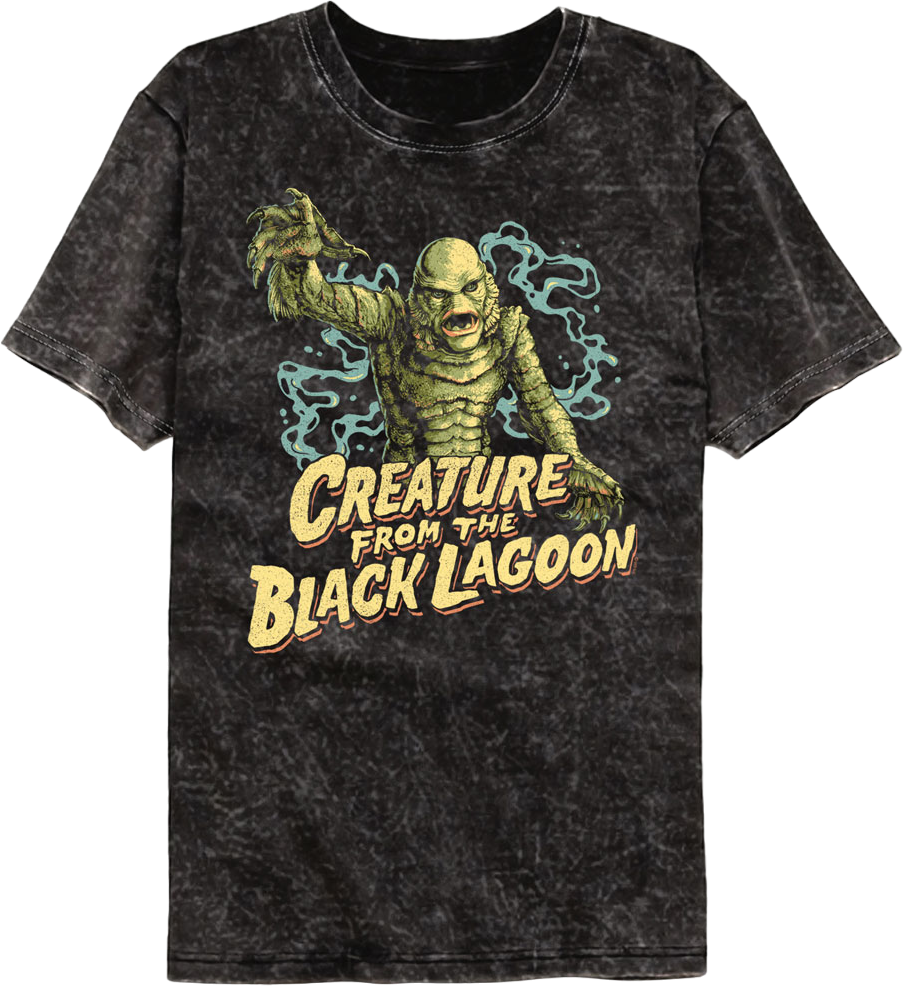 Attack Pose Creature From The Black Lagoon Mineral Wash T-Shirt Hoodie, Sweatshirt | CiraTrend.com (Image 1)