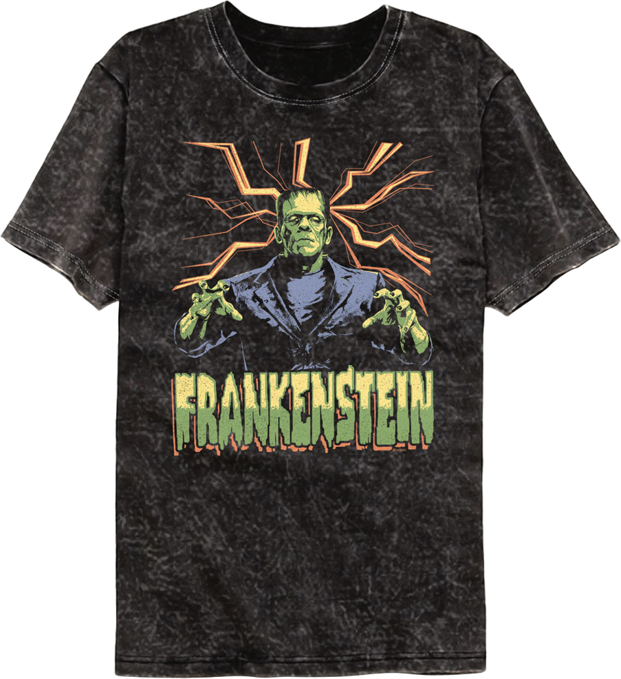 Attack Pose Frankenstein Mineral Wash T-Shirt Hoodie, Sweatshirt | CiraTrend.com (Image 1)