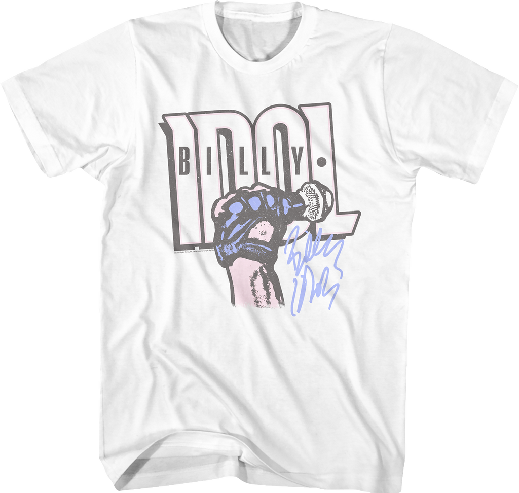 Logo And Autograph Billy Idol T-Shirt Hoodie, Sweatshirt | CiraTrend.com (Image 1)