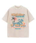 Mightier Than The Waves Of The Sea Is His Love For You Unisex Washed Christian T-shirt Hoodie, Sweatshirt (Image 1)