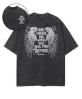 Under His Wings Double Sided Washed Christian T-shirt Hoodie, Sweatshirt | CiraTrend.com (Image 1)