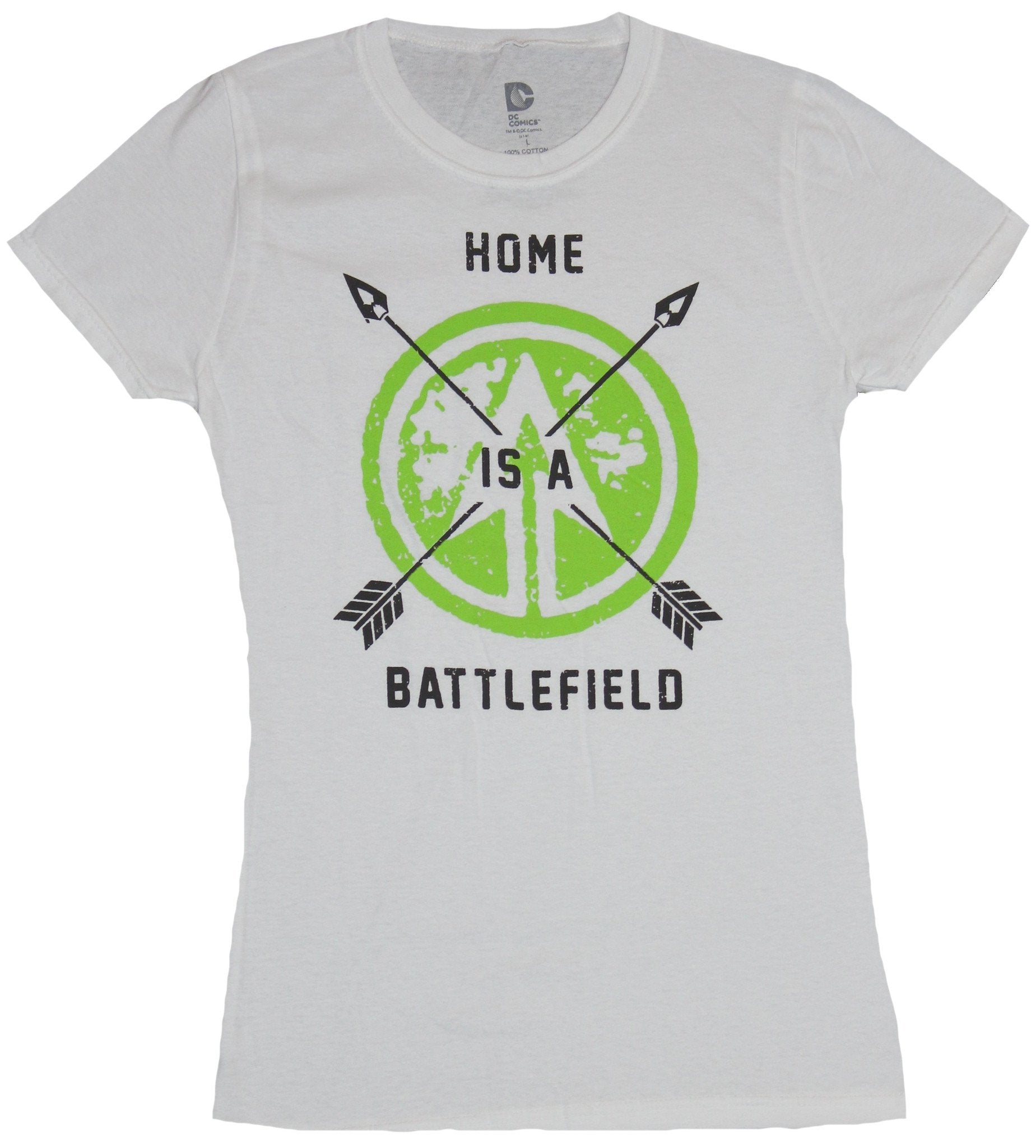 Green Arrow Girls Juniors T-Shirt - Home is a Battlefield Crossed Arrow Logo Hoodie, Sweatshirt | CiraTrend.com