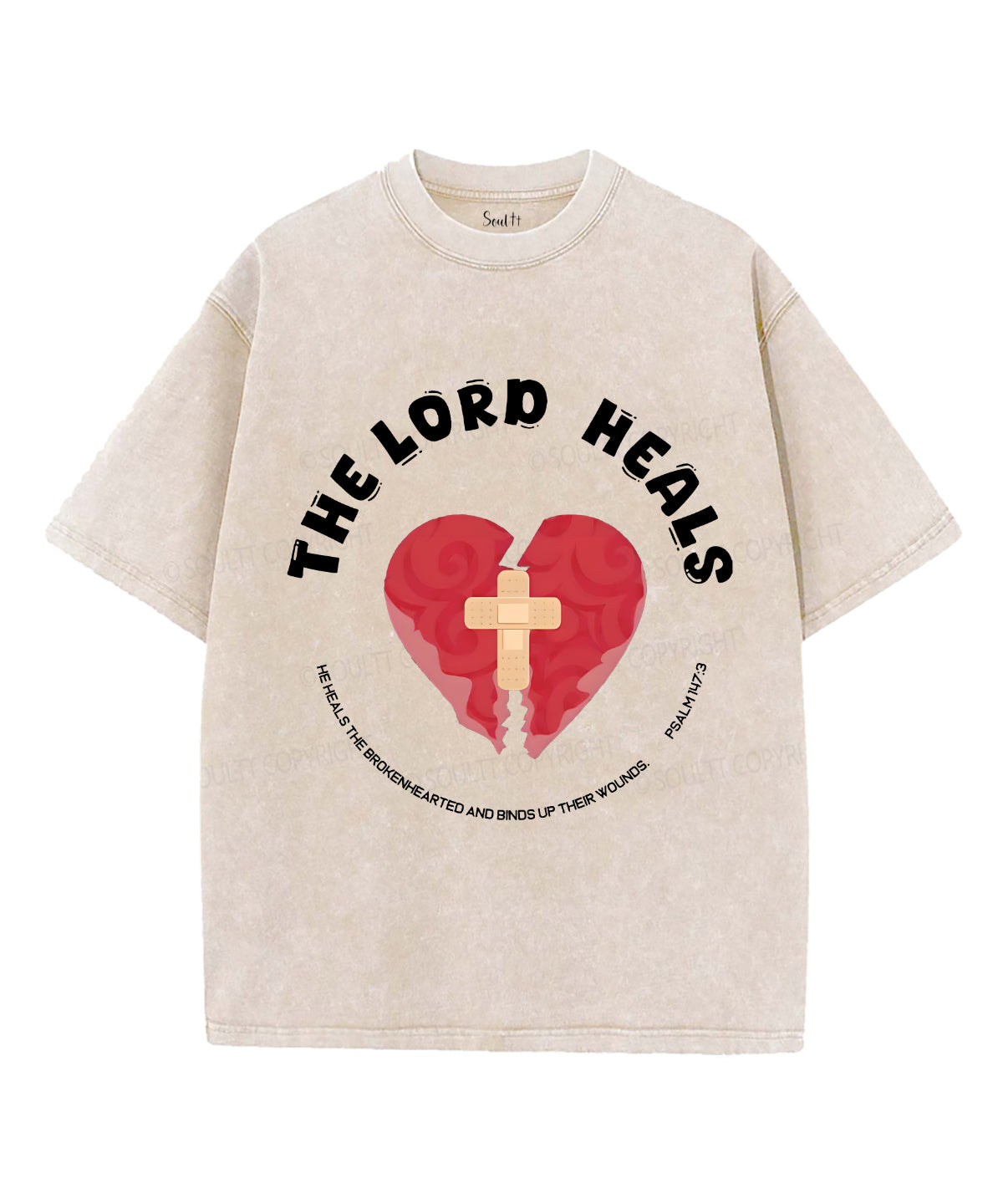 The Lord Heals Unisex Washed Christian T-shirt Hoodie, Sweatshirt | CiraTrend.com (Image 4)