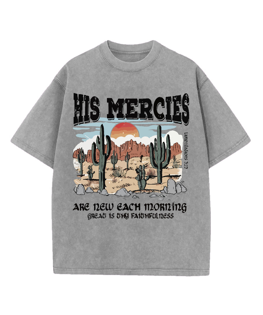 His Mercies Washed Christian T-Shirts, Hoodie, Sweatshirt