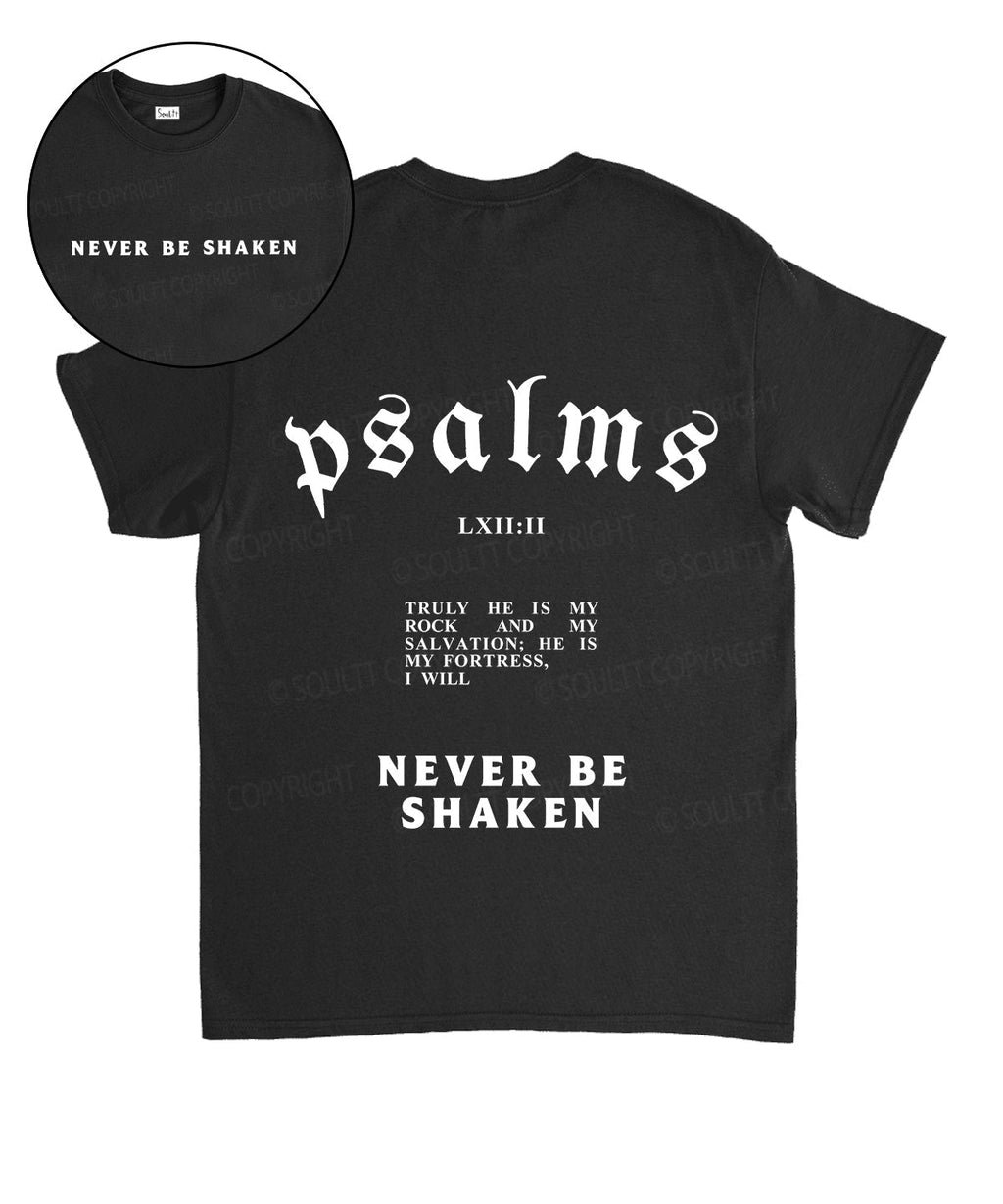 Never Be Shaken Double Sided Unisex Cotton Christian T-Shirt Hoodie, Sweatshirt | CiraTrend.com (Image 1)