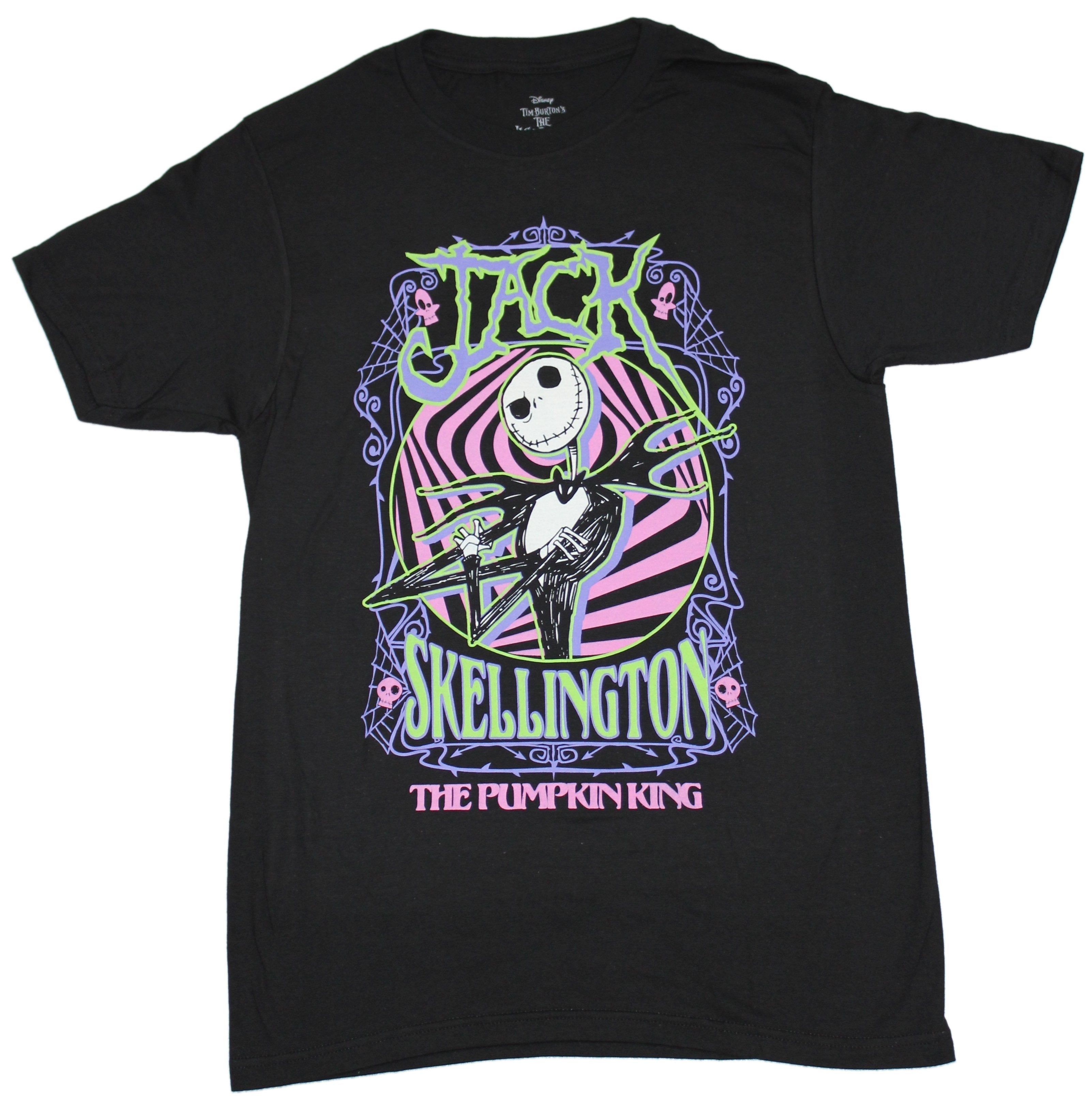 Nightmare Before Christmas Mens T-Shirt - Jack Neon Portrait Hoodie, Sweatshirt | CiraTrend.com