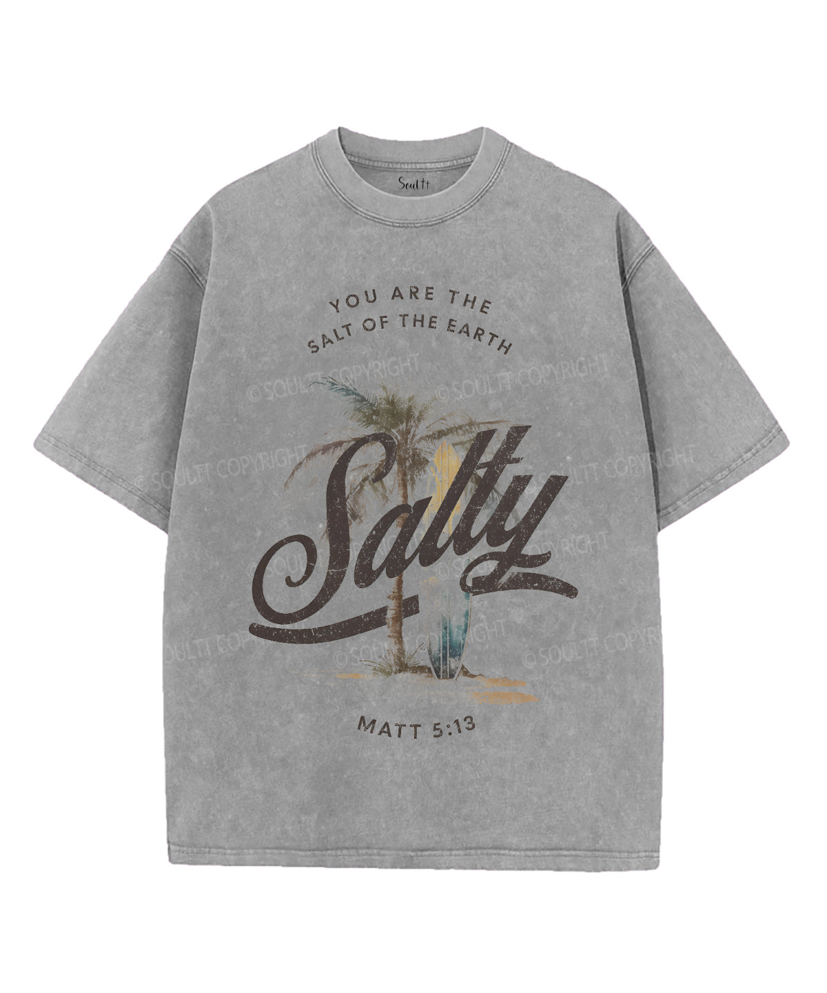 Salty Unisex Washed Christian T-shirt Hoodie, Sweatshirt | CiraTrend.com (Image 3)