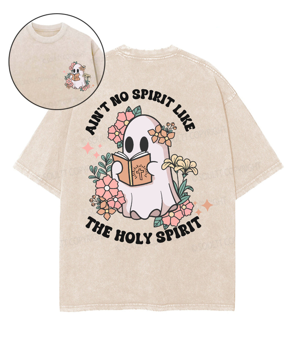 Ain't No Spirit Like The Holy Spirit Double Sided Unisex Washed Christian T-shirt Hoodie, Sweatshirt (Image 1)