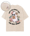 Ain't No Spirit Like The Holy Spirit Double Sided Unisex Washed Christian T-shirt Hoodie, Sweatshirt (Image 1)