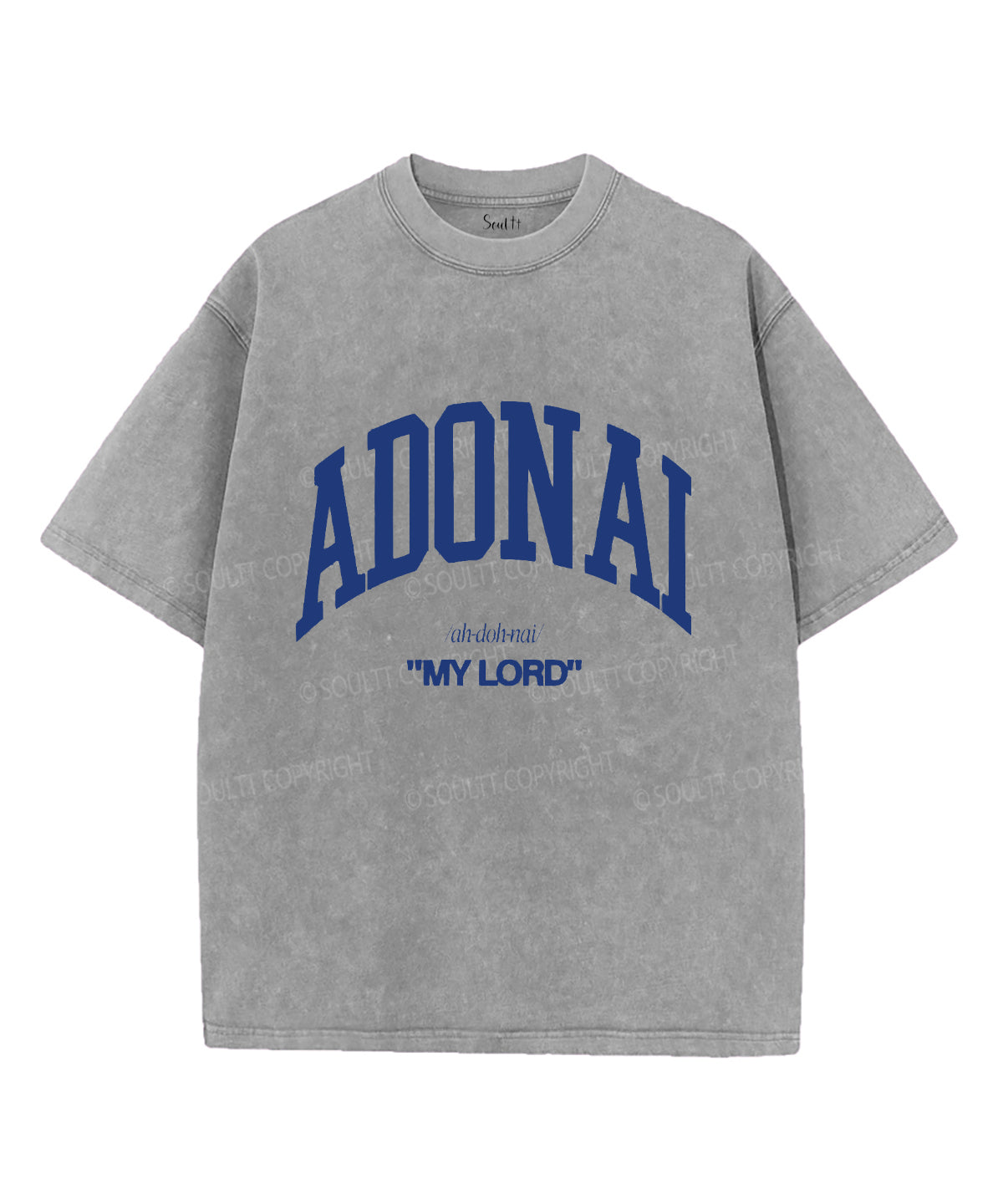 Adonai Unisex Washed Christian T-shirt Hoodie, Sweatshirt | CiraTrend.com (Image 3)