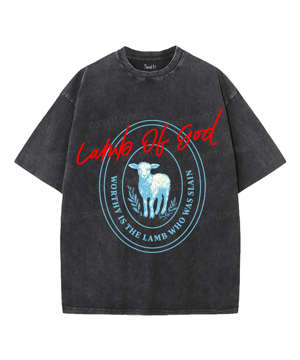 Lamb Of God Unisex Washed Christian T-shirt Hoodie, Sweatshirt | CiraTrend.com (Image 1)