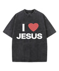 I Love Jesus Unisex Washed Christian T-shirt Hoodie, Sweatshirt | CiraTrend.com (Image 1)