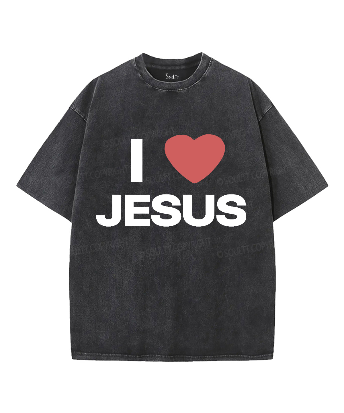 I Love Jesus Unisex Washed Christian T-shirt Hoodie, Sweatshirt | CiraTrend.com (Image 1)