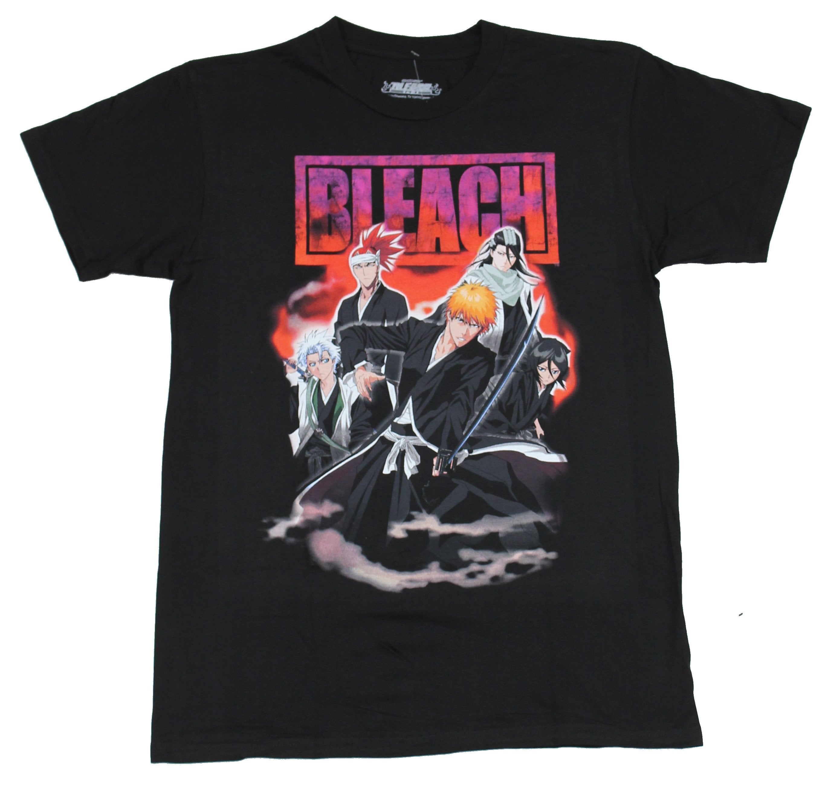 Bleach Mens T-Shirt -  Smokey Ichigo Rukia Bankai Group Image Hoodie, Sweatshirt | CiraTrend.com