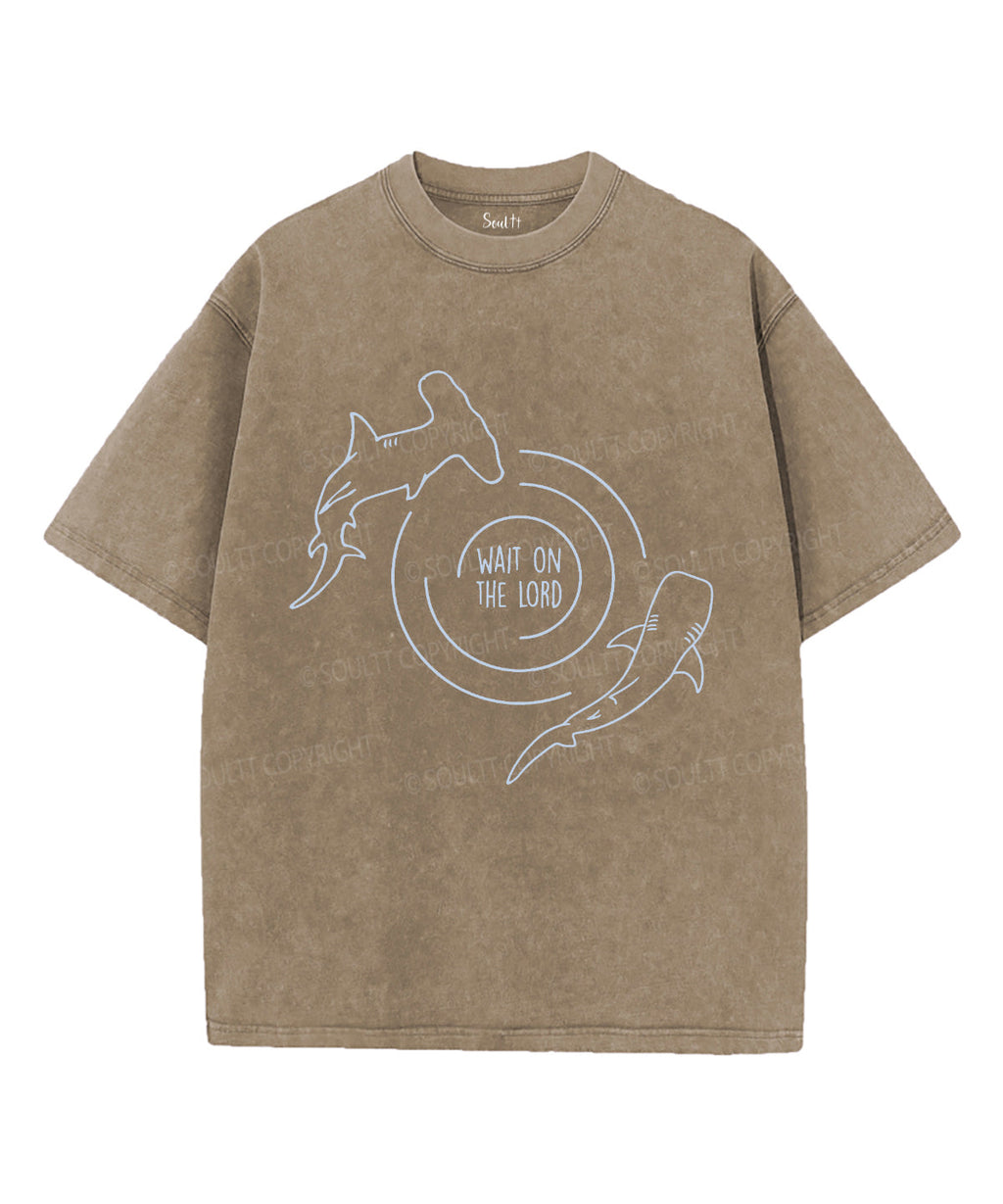 Wait On The Lord Unisex Washed Christian T-shirt Hoodie, Sweatshirt | CiraTrend.com (Image 5)