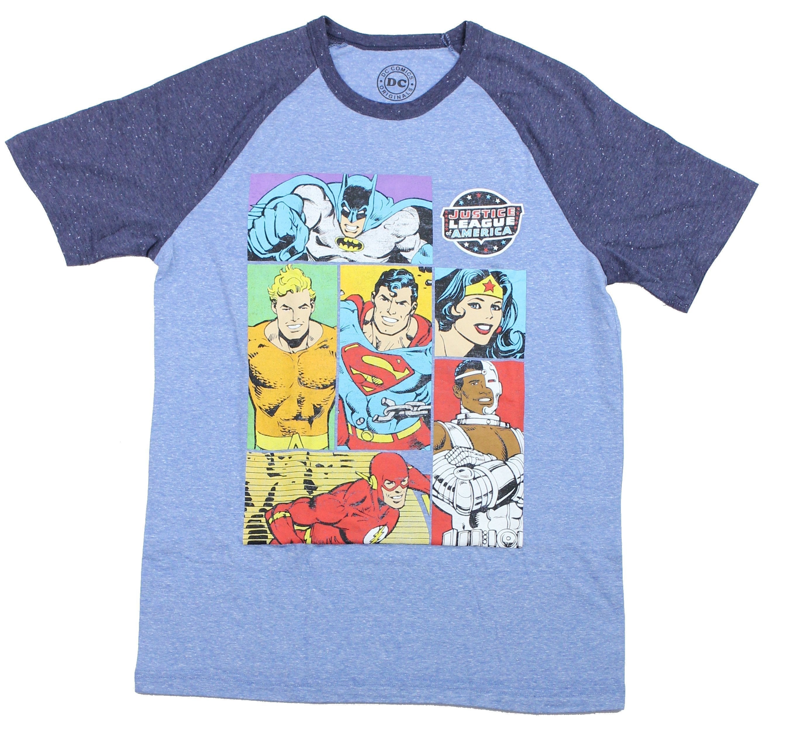 Justice League Mens T-Shirt - Classic Comic Heores Boxed Images Hoodie, Sweatshirt | CiraTrend.com