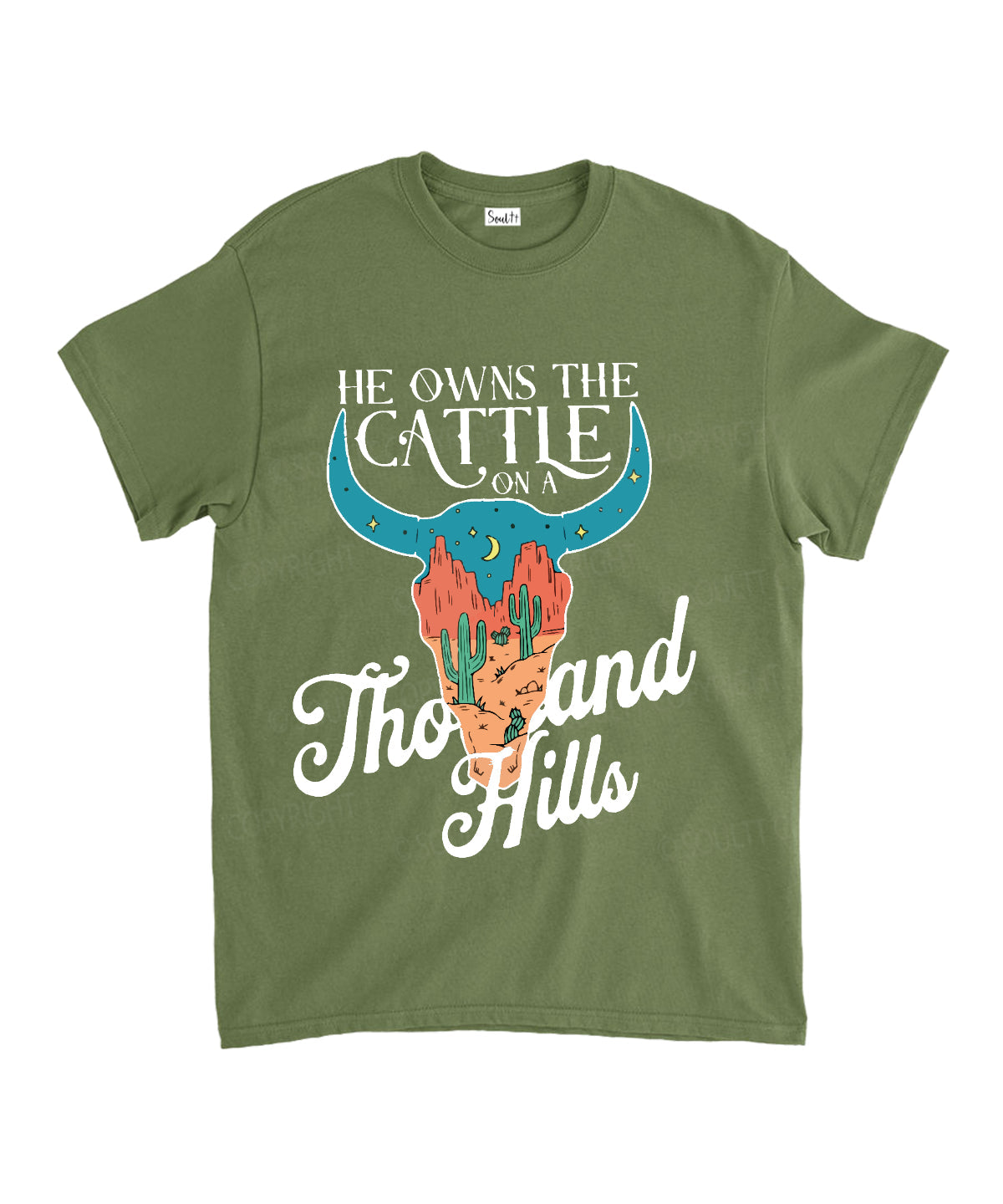 He Owns Cattle Thousand Hills Cotton Christian T-Shirts, Hoodie, Sweatshirt