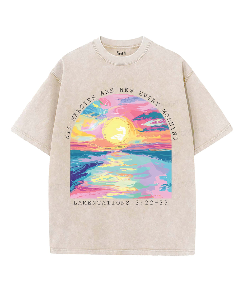 His Mercies Are New Every Morning Unisex Washed Christian T-shirt Style001 Hoodie, Sweatshirt | CiraTrend.com (Image 4)