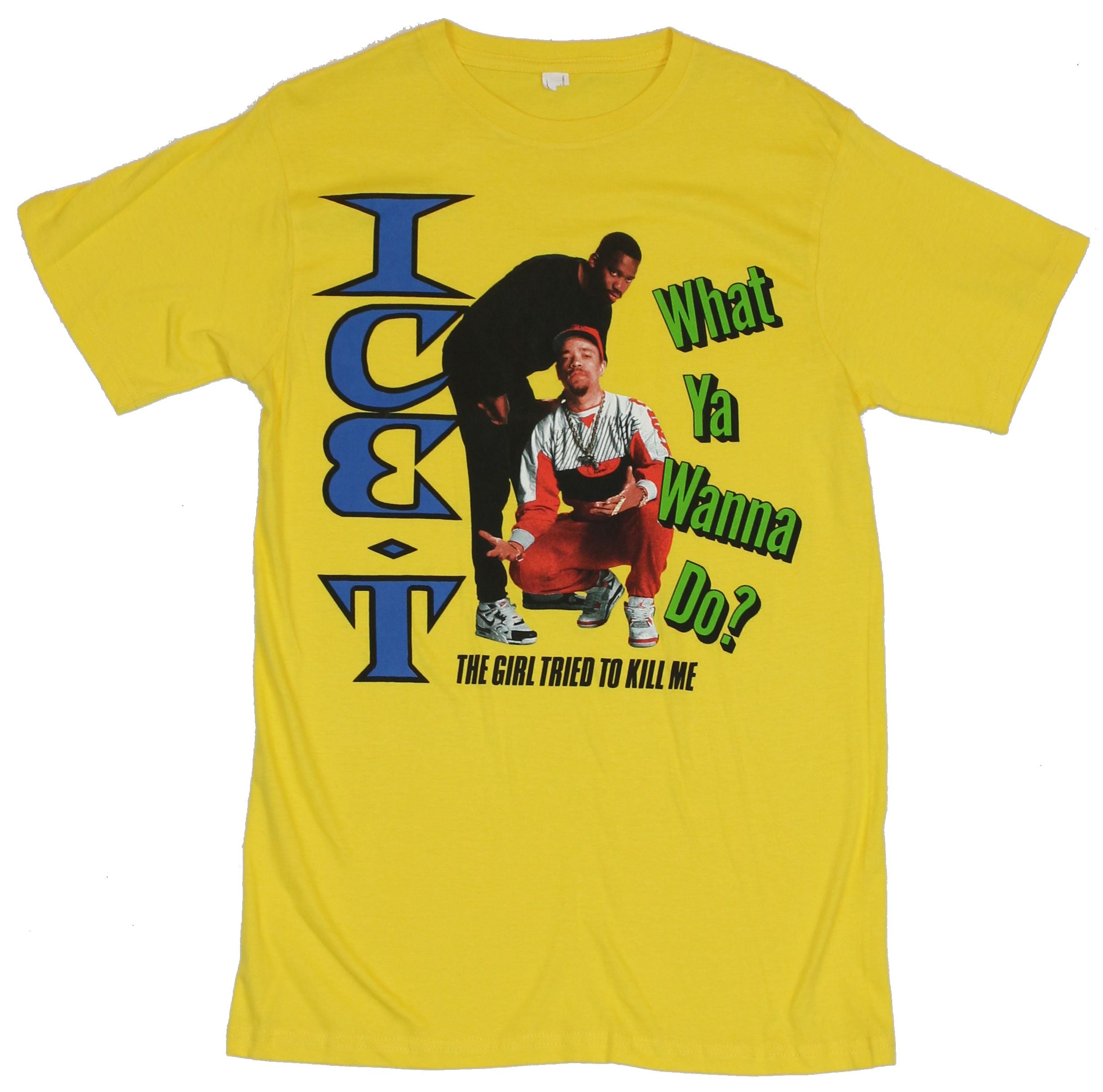 Ice T Mens T-Shirt - "What Ya Wanna Do?" Old School Image Hoodie, Sweatshirt | CiraTrend.com