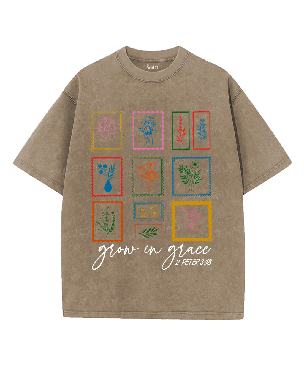 Grow Grace Washed Christian Style004 T-Shirts, Hoodie, Sweatshirt