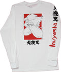 Inuyasha Mens Long Sleeve T-shirt - B & W Over  Box Kanji Sleeve Hoodie, Sweatshirt | CiraTrend.com