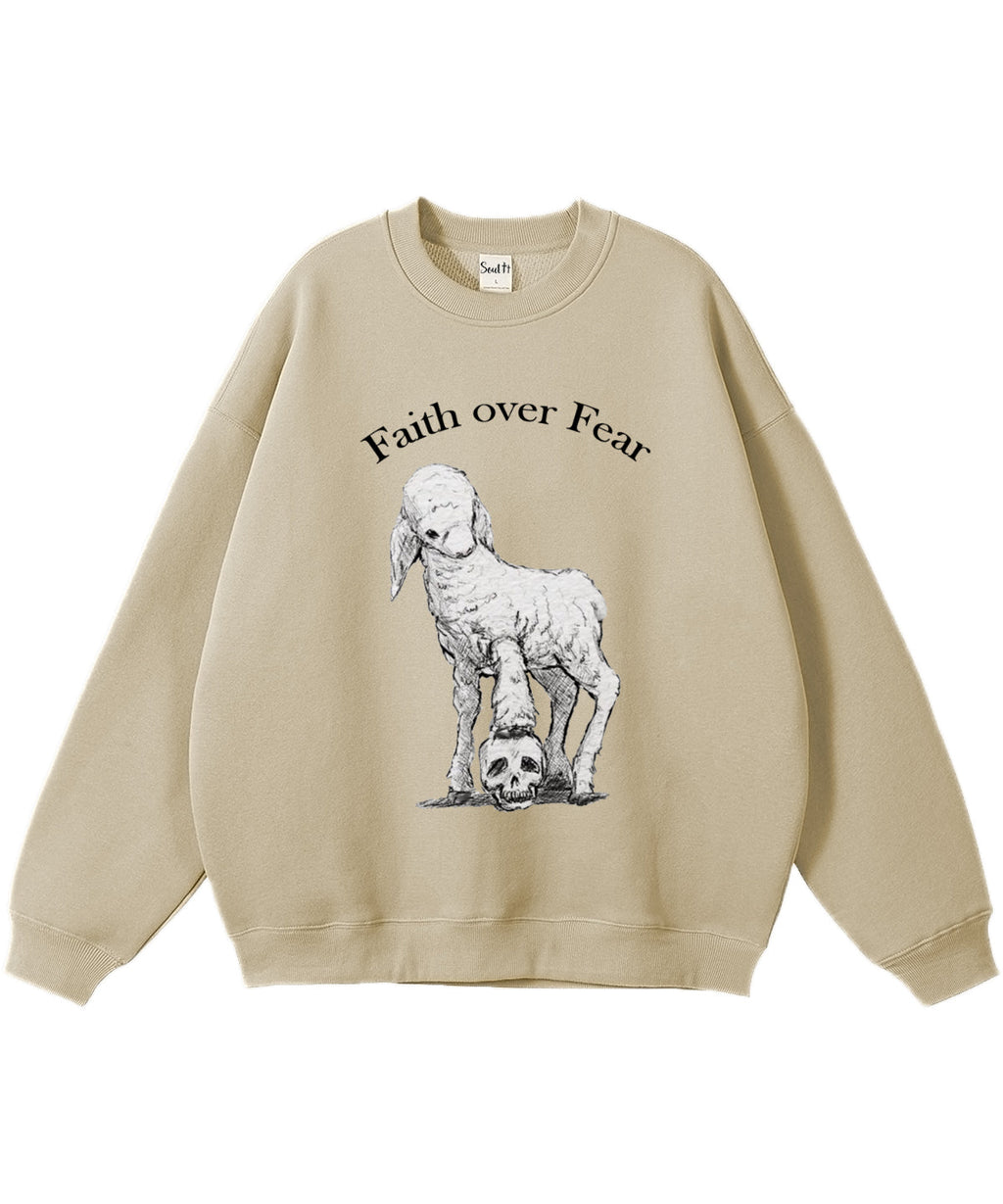 Faith Over Fear Cotton Christian Sweatshirt T-Shirts, Hoodie | CiraTrend.com (Image 5)