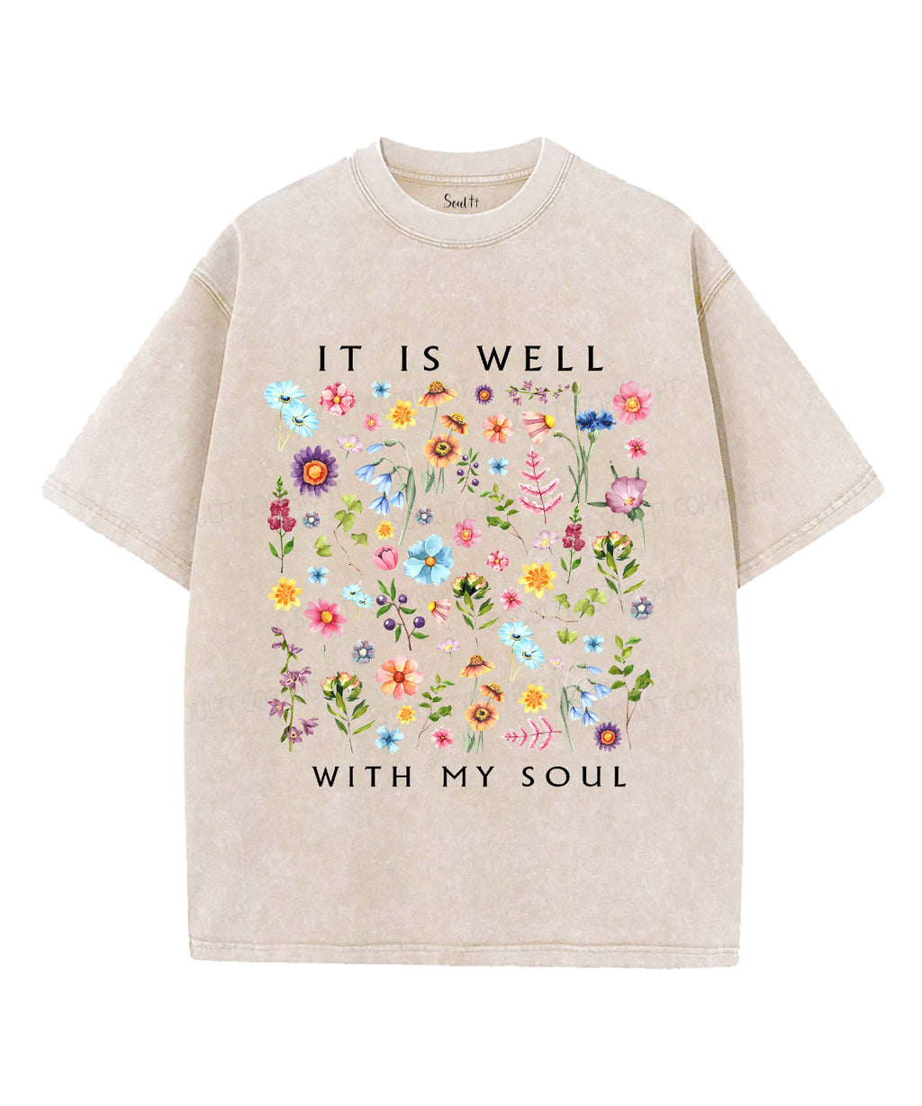 It Is Well With My Soul Unisex Washed Christian T-shirt Style012 Hoodie, Sweatshirt | CiraTrend.com (Image 4)